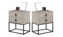 Ver imagem 1 de Kit 2 Criados Unic 45cm com Pés de Ferro Preto:offwhite