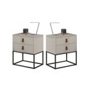 Ver imagem 1 de Kit 2 Criados Unic 45cm com Pés de Ferro Preto:offwhite