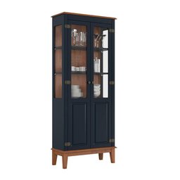 Cristaleira 2 Portas - Azul Petróleo - 1