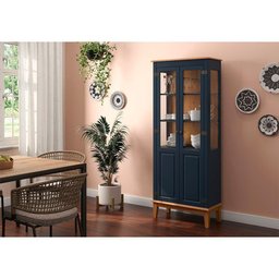 Cristaleira 2 Portas - Azul Petróleo - 4