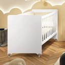 Ver imagem 2 de Berço Evolution 4 em 1 Branco Fosco com Colchão para Mini Berço - Reller Móveis Branco Fosco
