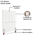 Ver imagem 4 de Cabeceira Solteiro 100 Cm com Frame Carla Suede Branco Artte