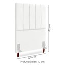 Ver imagem 3 de Cabeceira Solteiro 100 Cm com Frame Carla Suede Branco Artte
