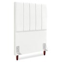 Ver imagem 1 de Cabeceira Solteiro 100 Cm com Frame Carla Suede Branco Artte