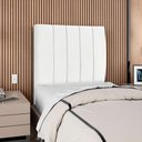 Ver imagem 2 de Cabeceira Solteiro 100 Cm com Frame Carla Suede Branco Artte