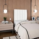 Ver mais imagens de Cabeceira Solteiro 100 Cm com Frame Carla Suede Branco Artte