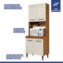 Ver imagem 3 de Cozinha Modulada 12 Portas 3 Gavetas Atenas Kaiki Móveis:Nature/Off