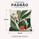 Ver imagem 6 de Kit 3 Capas de Almofada 43x43cm Microfibra Floral Botânico Natural