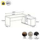 Ver imagem 2 de Mesa Dinâmica 1,50m C/ Armário e Cx de Tomadas Pés Painel F5