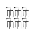 Ver imagem 1 de Kit 6 Banquetas Sala Jantar 105 6 Uni Preto/courano Preto - Carraro