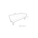 Ver imagem 4 de Recamier Luis Xv Capitonê Retrô 120cm Couro Bege Pés Madeira Ms Decor