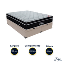Ver imagem 3 de Cama Box Baú Bipartido King Bege e Colchão Elegant Superpocket Molas Ensacadas Ortobom