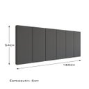 Ver imagem 6 de Cabeceira Cama Queen Estofada Dobrável 160cm Lisa Painel Suspenso Box:cinza