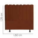 Ver imagem 3 de Cabeceira Estofada Alanis 160CM Queen Suede Terracota - D A DECOR