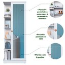 Ver imagem 4 de Sapateira Camile 1 Porta Espelho Organizacao Branco