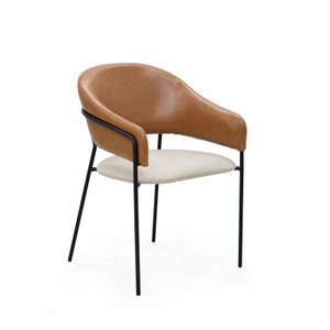 Cadeira de Jantar Estofada com Estrutura de Aço Eisen - Iaza Moveis