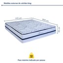 Ver imagem 4 de Colchão Super King Molas Ensacadas Mônaco 32x193x203cm Paropas By Ecosono Branco/Azul
