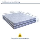 Ver imagem 4 de Colchão Super King Molas Ensacadas Samambaia 30x193x203cm Paropas By Ecosono Cinza/Rustico Prata