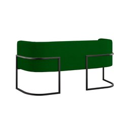Sofá Namoradeira 2 Lugares Moderna Base Metal Black – Balaqui Cor:verde - 5