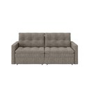 Ver imagem 3 de Sofá Cama 3 Lugares Casal 2,20 Mts Linho Nayla Matrix Cor:linho Grosso Marrom