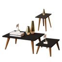 Ver imagem 1 de Trio de Mesas de Centro, Apoio e Lateral Pé Palito - Preto