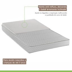 Colchão Berço Unique D18 Duoface Manta Antirefluxo 10x60x130cm - 5