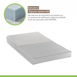 Colchão Berço Unique D18 Duoface Manta Antirefluxo 10x60x130cm - 4
