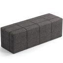 Ver imagem 1 de Puff Decorativo Living Sala de Estar 195 Cm Roma W01 Linho Cinza Escuro - lyam