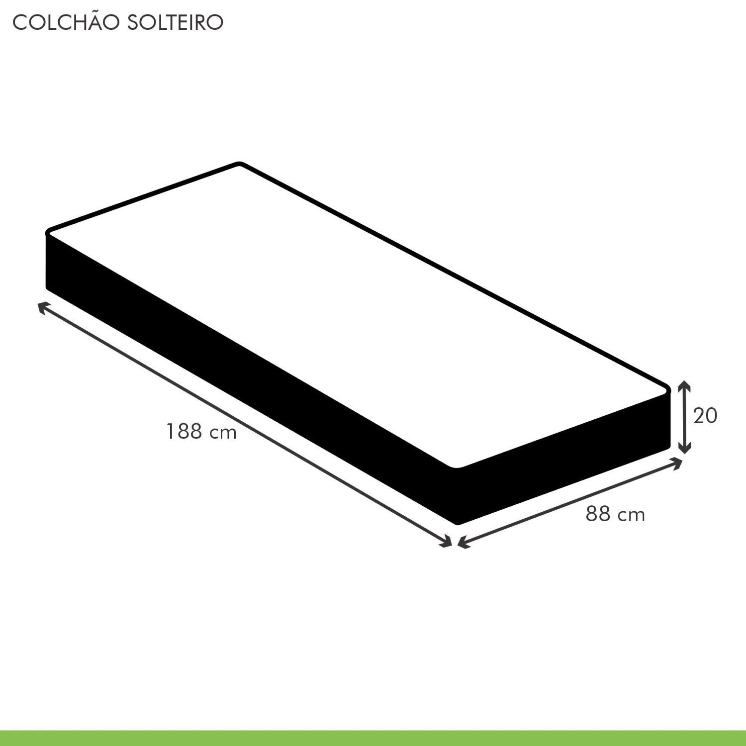 Colchão Solteiro Quality Plus Duoface 20x88x188cm  - 5