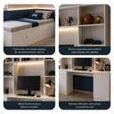 Ver imagem 7 de Conjunto de Quarto MCR45370 6 Portas sem Gavetas MDP Branco Multimóveis