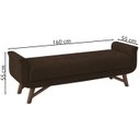Ver imagem 4 de Puff Recamier 160 cm Pes Madeira Leville Veludo SL 942 Peer