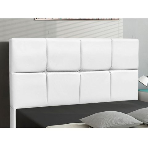 Cabeceira Roma para Cama Box Queen 160 cm Corino Branco I02 - D'Rossi