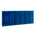 Ver imagem 1 de Cabeceira Elegante para Cama Box 200cm Azul Suede
