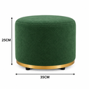 Ver imagem 5 de Kit 2 Puff Infantil Premium - Banquinho Redondo Estofado para Quarto, Sala Pés Anti-Umidade Verde