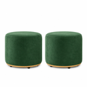 Ver imagem 3 de Kit 2 Puff Infantil Premium - Banquinho Redondo Estofado para Quarto, Sala Pés Anti-Umidade Verde