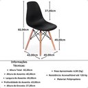 Ver imagem 6 de Conjunto Mesa de Jantar Redonda Luana Amadeirada Branca 120cm com 4 Cadeiras Eames Eiffel - Preto