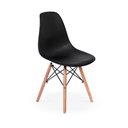 Ver imagem 3 de Conjunto Mesa de Jantar Redonda Luana Amadeirada Branca 120cm com 4 Cadeiras Eames Eiffel - Preto