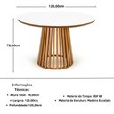 Ver imagem 5 de Conjunto Mesa de Jantar Redonda Luana Amadeirada Branca 120cm com 4 Cadeiras Eames Eiffel - Preto