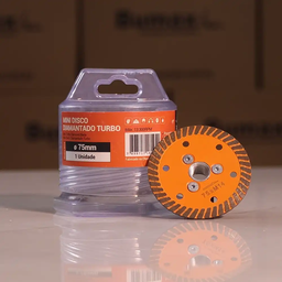 Mini Disco Diamantado Turbo 75mm com Flange - 2