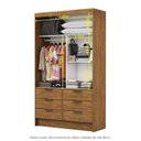 Ver imagem 5 de Guarda-Roupa 02 Portas de Correr com Espelho 06 Gavetas Sevilha Branco/Cinamomo