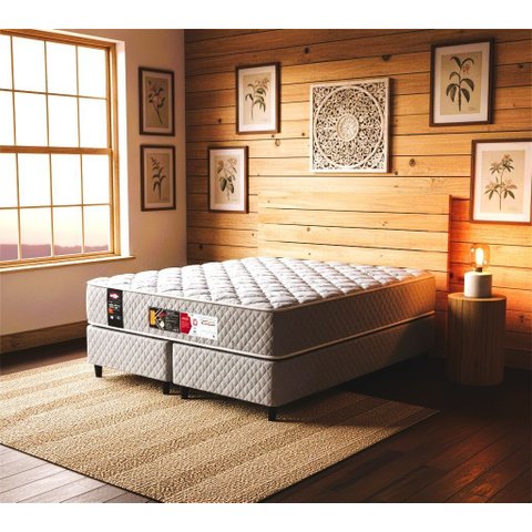 Cama Castor Queen Sleep Max D33 158x198x45 + Box Castor