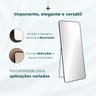 Espelho Grande Corpo Inteiro Retangular com Moldura em Alumínio Preta Decorativo 170x70 - 8