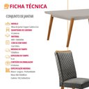 Ver imagem 6 de Mesa de Jantar Copper 120cm Madeira Tampo Vidro Canto Copo com 4 Cadeiras Lira