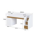 Ver imagem 3 de Cama Infanto Juvenil Estação de Trabalho com Balcão Cor Branco com Carvalho Xingu