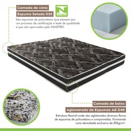 Colchão Casal Quality D33 Duoface 26x138x188cm  - 5