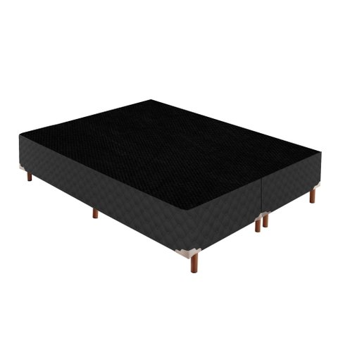 Base Box Queen Íris 42x158x198cm Preto/Elegancy Paropas By Ecosono