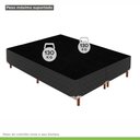 Ver imagem 5 de Base Box Queen Íris 42x158x198cm Preto/Elegancy Paropas By Ecosono