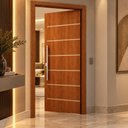 Ver imagem 2 de Porta de Madeira Frisada R50VL 210x80 Pronta Instalação:Mogno