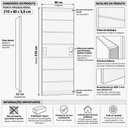 Ver imagem 5 de Porta de Madeira Frisada R50VL 210x80 Pronta Instalação:Mogno