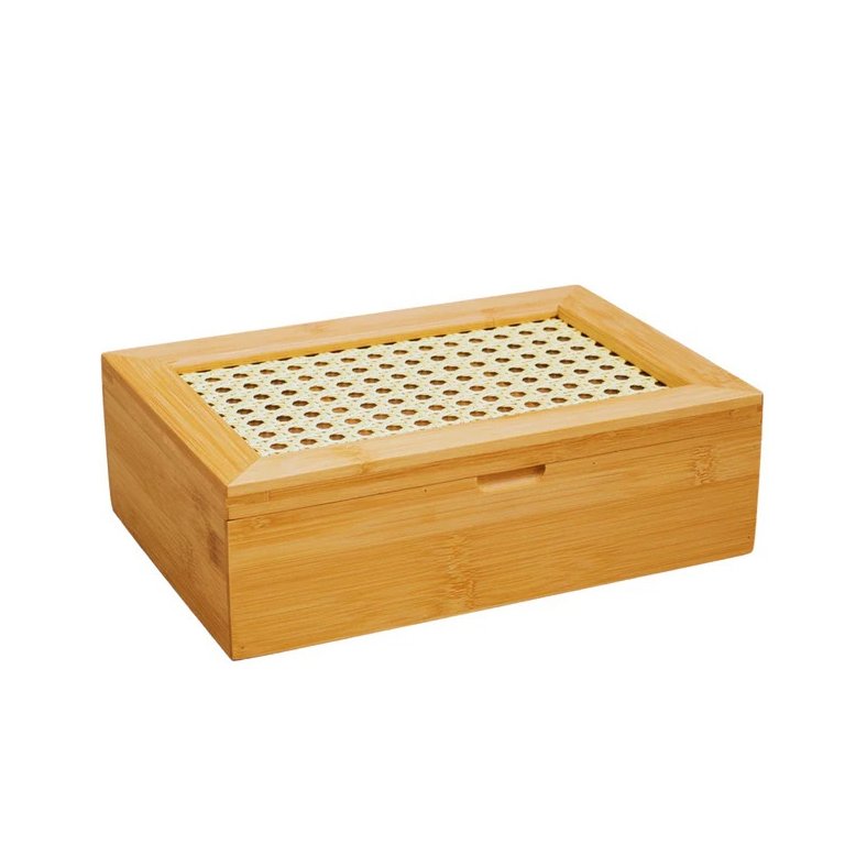 Caixa para Chá e Especiarias Bambu e Palhinha - Mimo Style 10107 Bm24029 Caixa para Chá e Especiarias Bambu e Palhinha - Mimo Style 10107 Bm24029